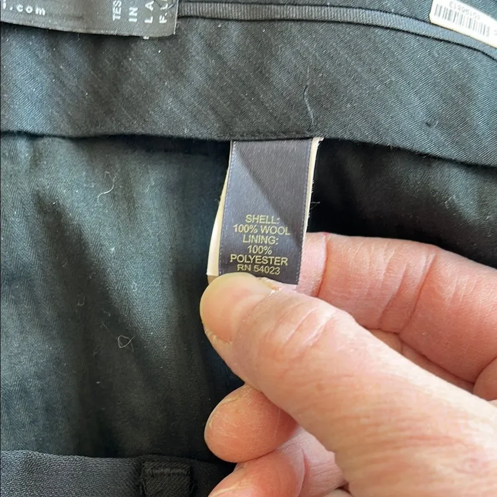 Banana Republic Pants Mens 32X32 100% Wool Black Lanificio F.lli Cerruti